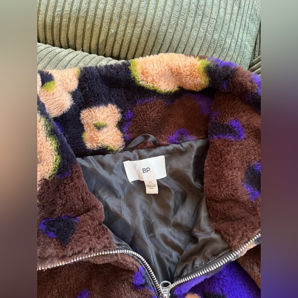 Colorful Women’s Fleece Jacket with Zip - Picture 2 of 3